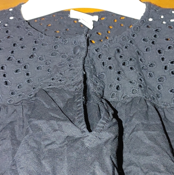 A New Day Black Cotton Eyelet Top - Picture 9 of 9